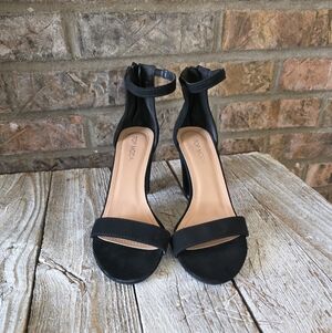 Top Moda Black Women's Sandals; Formal Shoes; Homecoming Prom Shoes; Size 8